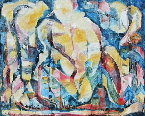 Die Seelenvögel van Isabella Scharf-Minichmair, Schilderij te koop op Singulart