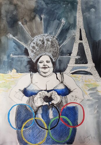 Like aus Paris di Tamara Siebert, Opera su carta in vendita su Singulart