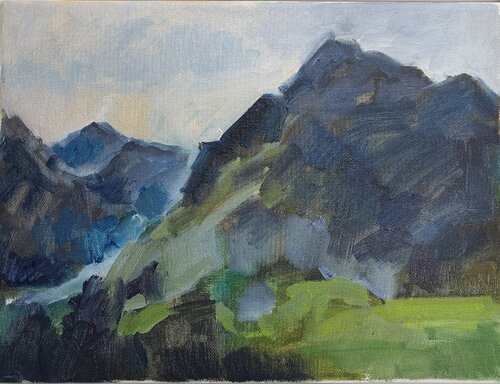 "Berg" Etüde van Tamara Siebert, Schilderij te koop op Singulart