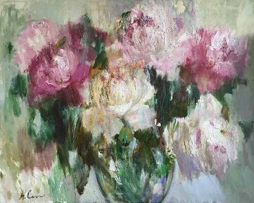 Pfingstrosen par Natalia Simonenko, Peinture en vente sur Singulart