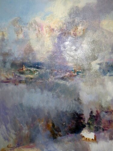 Nuages (Dachstein) par Natalia Simonenko, Peinture en vente sur Singulart