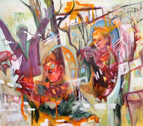 Outside di Monique Jacquemin, Pittura in vendita su Singulart