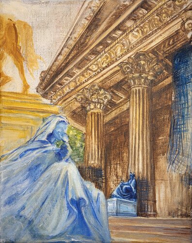 Thinking Woman - history Berlin von Laetitia Hildebrand, Malerei kaufen auf Singulart