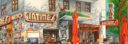"Café - Kino Intimes” von Laetitia Hildebrand, Malerei kaufen auf Singulart