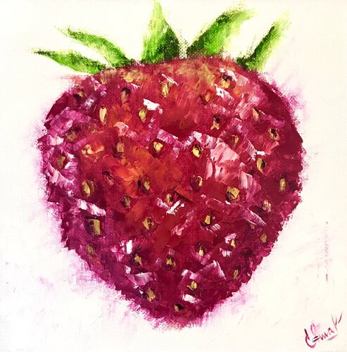 STRAWBERRY | oil painting on canvas | original par SVETLANA SHAVRINA, Peinture en vente sur Singulart