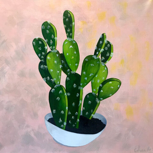 CACTUS | oil painting on canvas | original SVETLANA SHAVRINA
