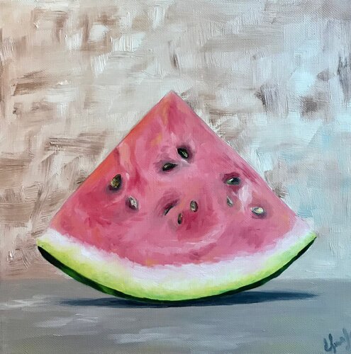 WATERMELON | oil painting on canvas | original SVETLANA SHAVRINA