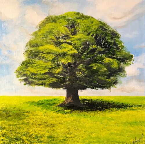 OAK TREE  | oil painting on canvas | original par SVETLANA SHAVRINA, Peinture en vente sur Singulart