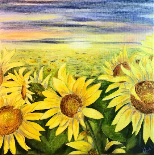 SUNFLOWERS  | oil painting on canvas | original par SVETLANA SHAVRINA, Peinture en vente sur Singulart