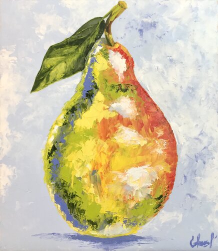 PEAR | oil painting on canvas | original par SVETLANA SHAVRINA, Peinture en vente sur Singulart