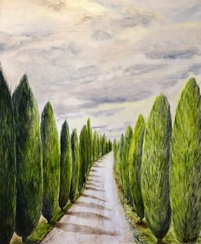 THE ROAD. ITALY  | oil painting on canvas | original van SVETLANA SHAVRINA, Schilderij te koop op Singulart