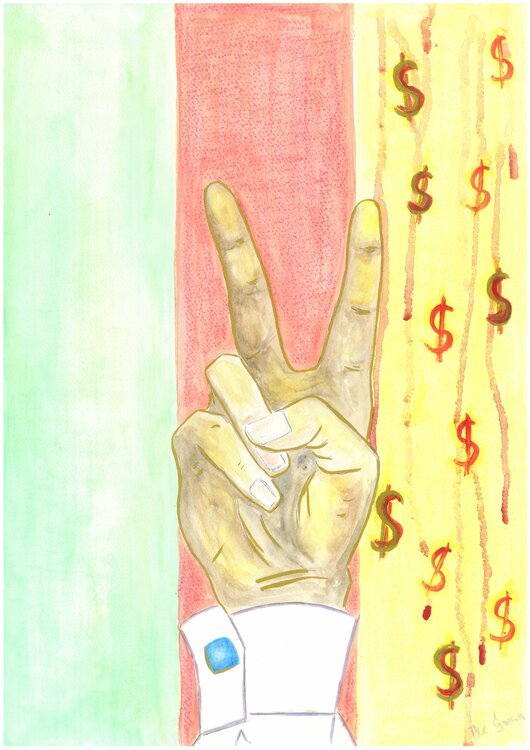 FREEDOM | watercolor painting on paper | original SVETLANA SHAVRINA