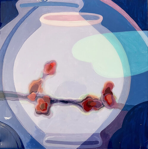 Ceramic pots with flower di JAEKUN CHUNG, Pittura in vendita su Singulart