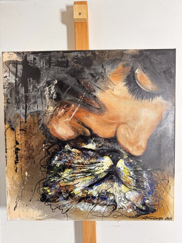 Catlove van Kathrin Kreuzberger, Schilderij te koop op Singulart