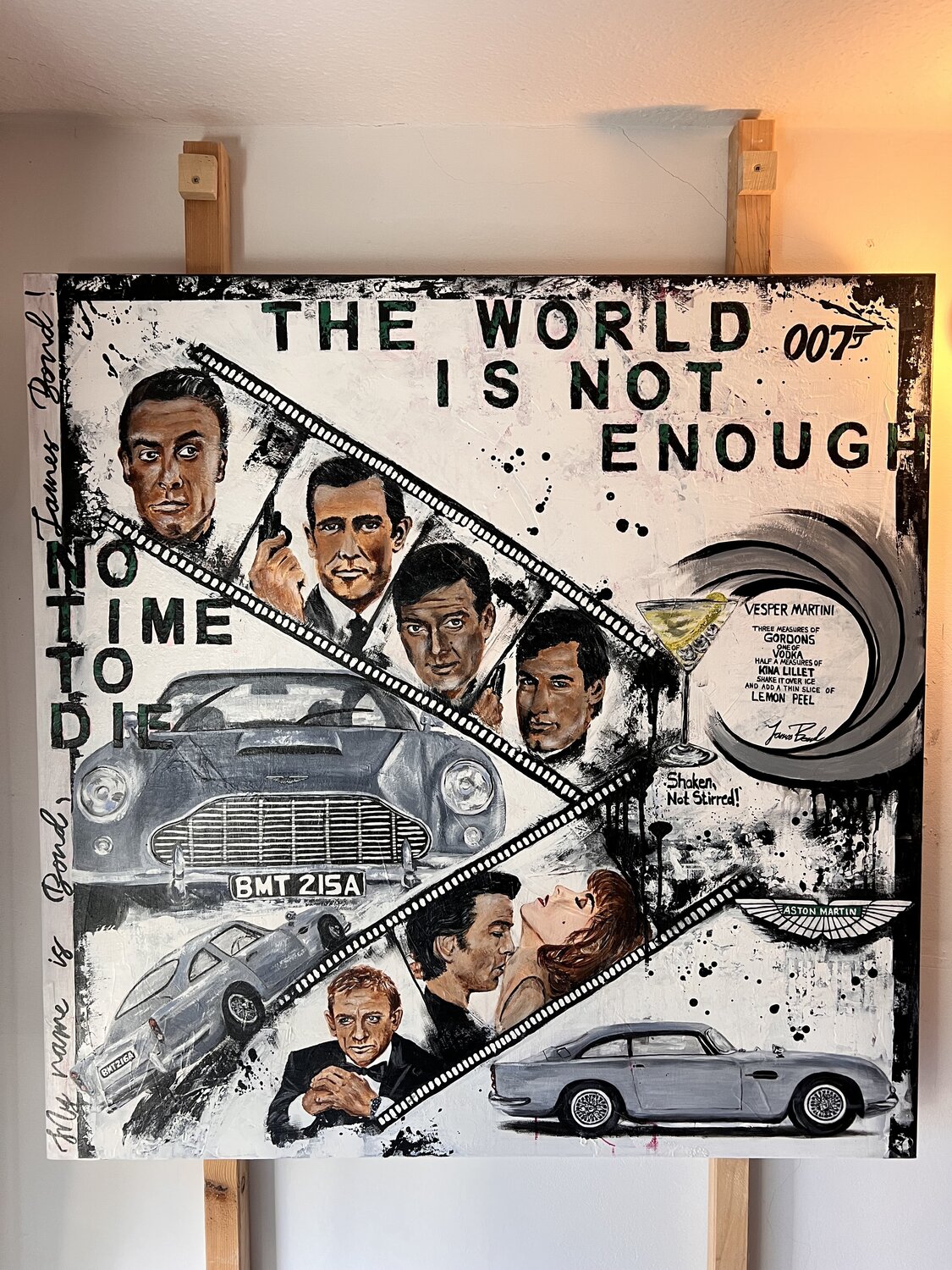 Hommage an das James-Bond-Universum Kathrin Kreuzberger Originalgemälde zu verkaufen