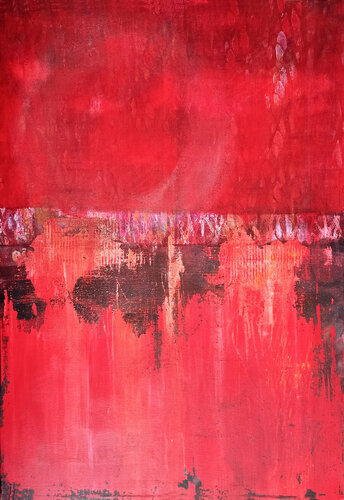 Farbklang-Rot di Martina Kaiser, Pittura in vendita su Singulart
