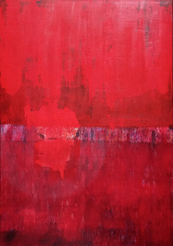 Farbklang-Rot 2 van Martina Kaiser, Schilderij te koop op Singulart