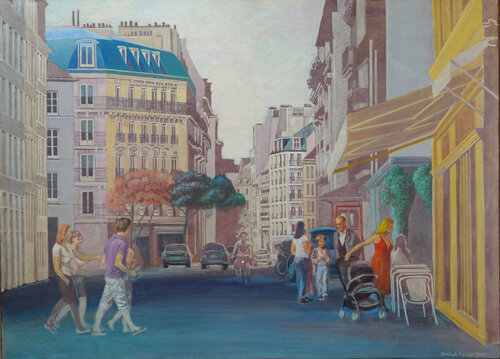 Strassenraum Paris von Christoph Fischer, Malerei kaufen auf Singulart