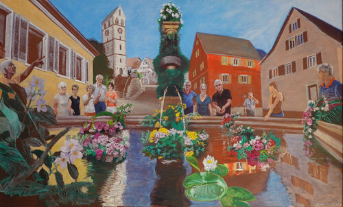 Pfingst-Brunnen von Christoph Fischer, Malerei kaufen auf Singulart