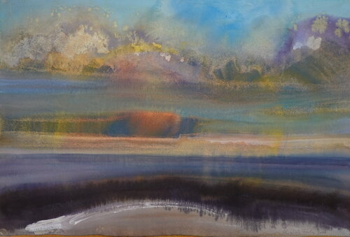 Sonne hinter einer Wolkenbank by Christoph Fischer, Work on Paper for Sale on Singulart