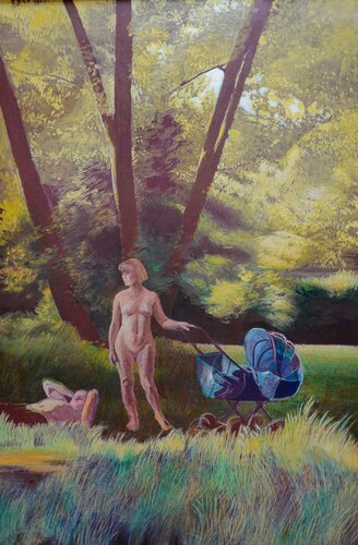 Sommer-Sonntag im Grünen von Christoph Fischer, Malerei kaufen auf Singulart