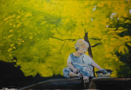 Unterm Baum by Christoph Fischer, Painting for Sale on Singulart