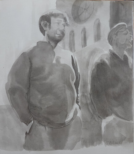 Arbeiter van Christoph Fischer, Tekening te koop op Singulart