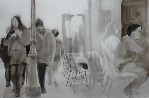 Trottoir van Christoph Fischer, Tekening te koop op Singulart
