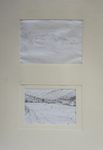 19 Wie 18 in der Talung, Blick nach 0 van Christoph Fischer, Tekening te koop op Singulart