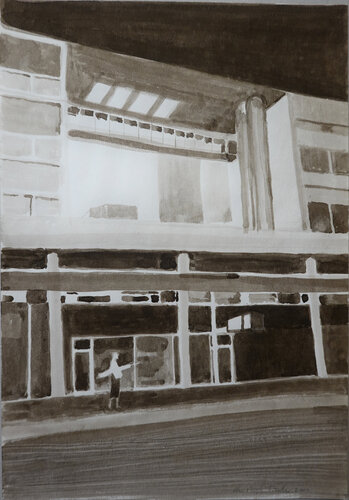 Bahnhof van Christoph Fischer, Tekening te koop op Singulart