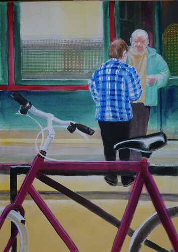 Das Fahrrad von Christoph Fischer, Malerei kaufen auf Singulart