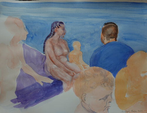 Familie an Bord 2 van Christoph Fischer, Schilderij te koop op Singulart