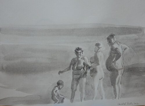 Fette Familie de Christoph Fischer, Dibujo a la venta en Singulart