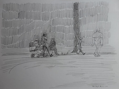 Im Park di Christoph Fischer, Disegno in vendita su Singulart
