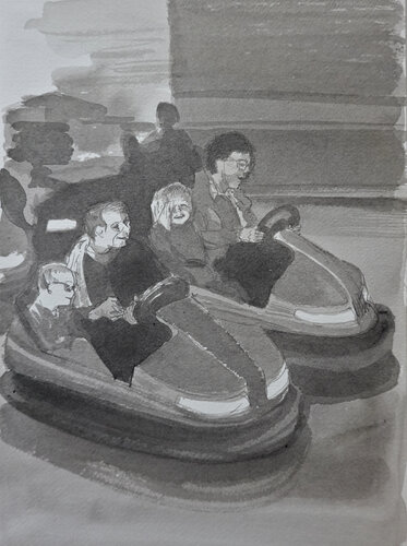 Scooter par Christoph Fischer, Dessin en vente sur Singulart