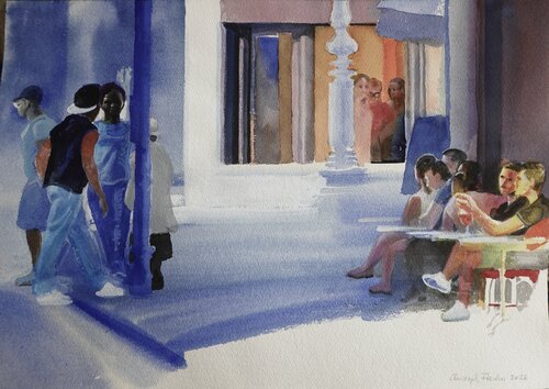 Paris urbanes Leben by Christoph Fischer, 絵画 for Sale on Singulart