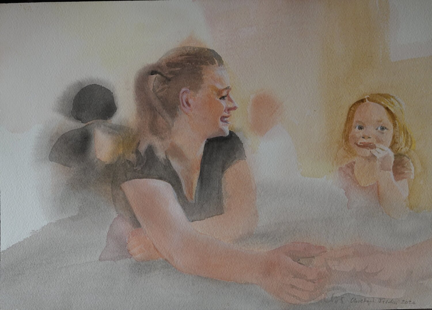 Mama und Lilli Christoph Fischer Original painting for sale