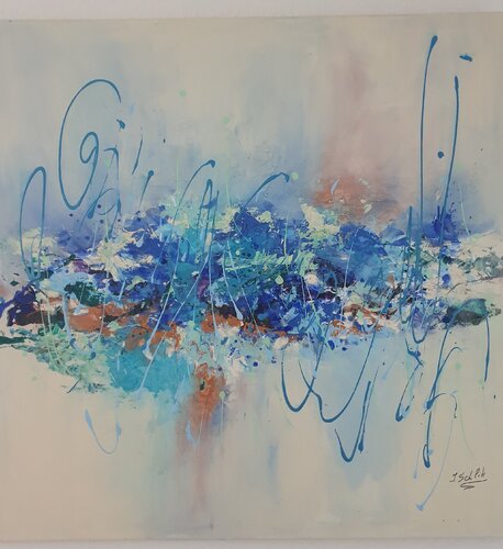 Acrylbild "Blaue Lagune" von Irene Schlik, Malerei kaufen auf Singulart