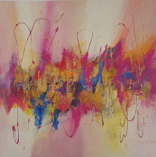Acrylbild "explosiv Kraft" von Irene Schlik, Malerei kaufen auf Singulart