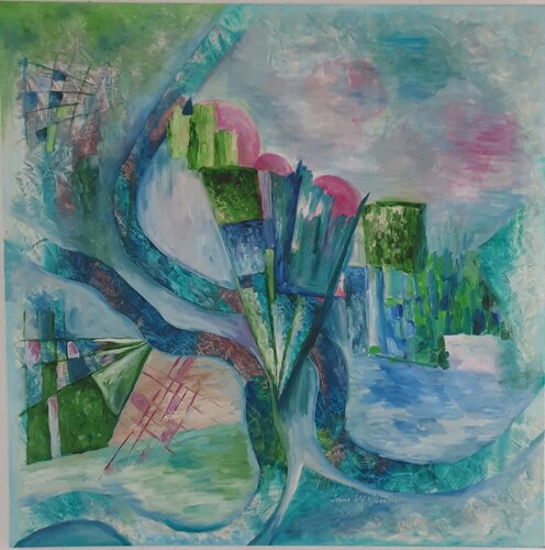 Acrylbild "Labyrinth" von Irene Schlik, Malerei kaufen auf Singulart