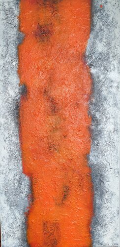 Acrylbild "Deko Rot"  Grobe Struktur di Irene Schlik, Pittura in vendita su Singulart