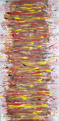 Acryl Bild "Bunte Streifen"   Struktur von Irene Schlik, Malerei kaufen auf Singulart