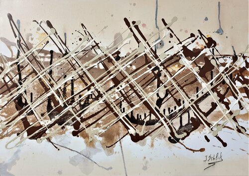 Acryl Bild 2Das Netz" Irene Schlik