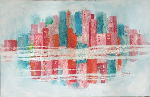 Acryl Bild Struktur "Fata Morgana" van Irene Schlik, Schilderij te koop op Singulart