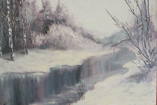 Öl Gemälde " Winter" von Irene Schlik, Malerei kaufen auf Singulart