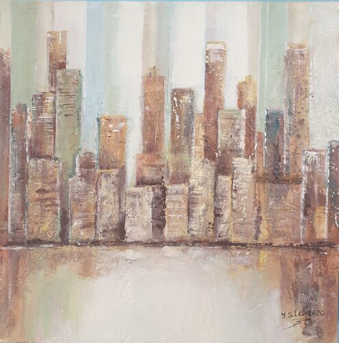 Acryl Bild "Großstadt" von Irene Schlik, Malerei kaufen auf Singulart