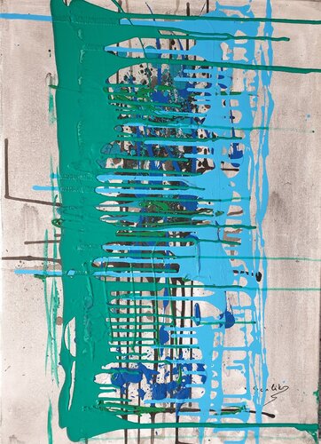 Acryl Bild "Brücke" von Irene Schlik, Malerei kaufen auf Singulart