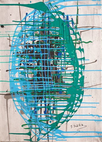 Acryl Bild " Blau-Grüne Welt" von Irene Schlik, Malerei kaufen auf Singulart