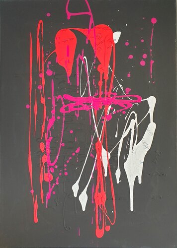 Acryl Bild "Farbe der Liebe"       50cm x 70cm x2cm von Irene Schlik, Malerei kaufen auf Singulart