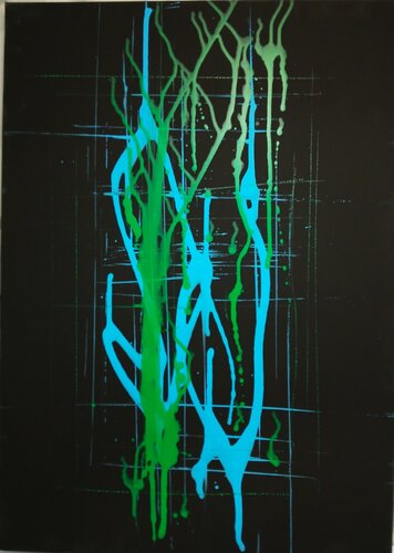 Acryl Bild "Kaltes Feuer" von Irene Schlik, Malerei kaufen auf Singulart